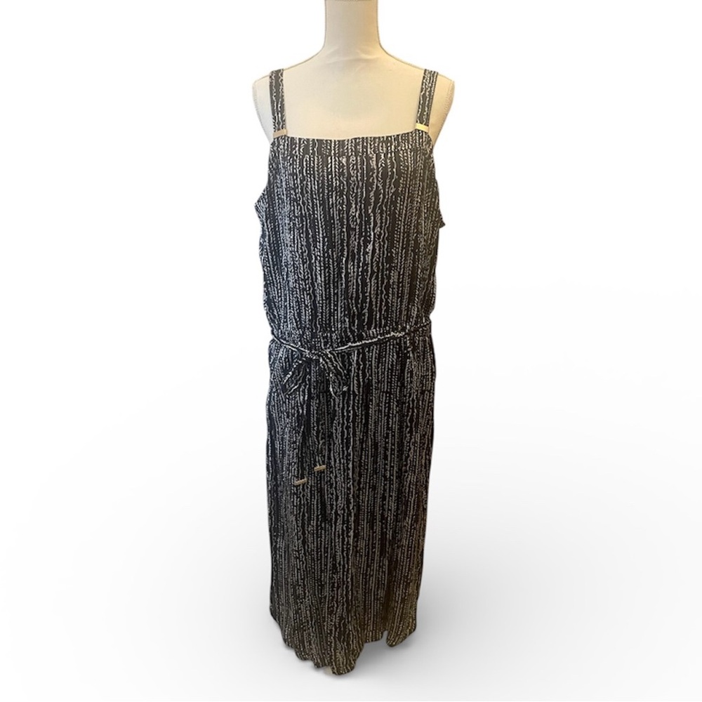 White House Black Market Women’s Midi Sleeveless Lurex Tank Dress